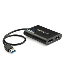 StarTech.com USB32DP24K60 zewnętrzna karta graficzna usb 4096 x 2160 px Czarny