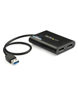 StarTech.com USB32DP24K60 zewnętrzna karta graficzna usb 4096 x 2160 px Czarny