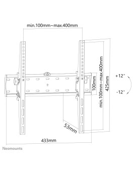 Neomounts by Newstar FPMA-W350 139,7 cm (55") Czarny