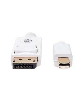 Manhattan Kabel monitorowy Mini DisplayPort/DisplayPort, M/M, biały, 2m