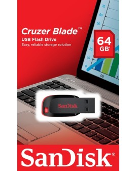 Pendrive SanDisk Cruzer Blade SDCZ50-064G-B35 (64GB USB 2.0 kolor czarny)