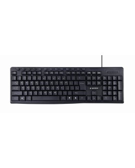 GEMBIRD KLAWIATURA MULTIMEDIALNA KB-UM-107 USB, US LAYOUT, CZARNA