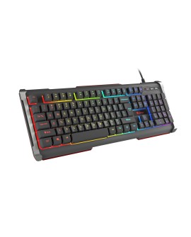 Klawiatura membranowa NATEC Rhod 400 RGB NKG-0993 (USB 2.0 (EU) kolor czarny)