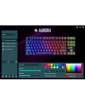 KLAWIATURA I-BOX AURORA K-2R RGB, MECHANICZNA, BLUE SWITCH, GAMING