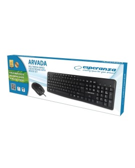 ESPERANZA ESPERANZA ZESTAW PRZEWODOWY KLAWIATURA Z MYSZKĄ USB ARVADA EK137