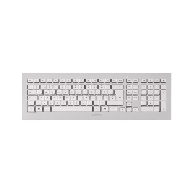 CHERRY DW 8000 klawiatura Dołączona myszka Biuro RF Wireless Swiss Srebrny, Biały