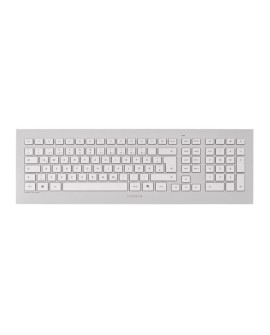 CHERRY DW 8000 klawiatura Dołączona myszka Biuro RF Wireless Swiss Srebrny, Biały