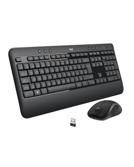 Logitech Advanced MK540 klawiatura Dołączona myszka Uniwersalne USB QWERTZ Swiss Czarny, Biały