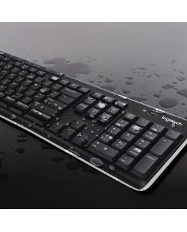 Logitech Wireless Combo MK270 klawiatura Dołączona myszka Uniwersalne USB QWERTZ Swiss Czarny