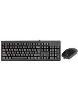 Klawiatura, Zestaw klawiatura + mysz membranowa A4 TECH A4TKLA43774 (USB 2.0 kolor czarny optyczna)