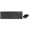 Klawiatura, Zestaw klawiatura + mysz membranowa A4 TECH A4TKLA43774 (USB 2.0 kolor czarny optyczna)