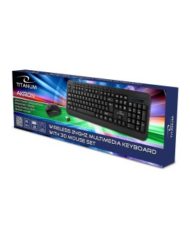 Zestaw klawiatura + mysz TITANUM AKRON TK109 (USB 2.0 kolor czarny optyczna 1600 DPI)