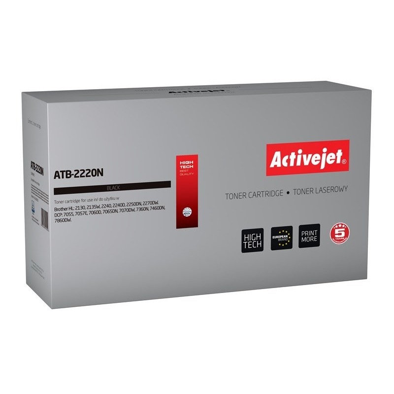 Activejet ATB-2220N Toner (zamiennik Brother TN-2220, TN2220/TN-2010, TN2010 Supreme 2600 stron czarny)