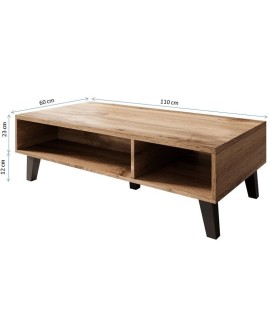 Ława/ Stolik NORD 110cm dąb wotan/antracyt