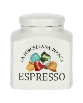 Porcelanowy pojemnik na kapsułki do espresso La Porcellana Bianca Conserva - Biały, 1.8 ltr