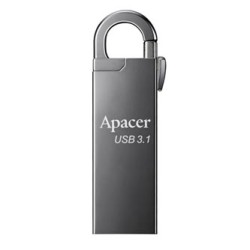 Apacer USB flash disk, USB 3.0, 32GB, AH15A, srebrny, AP32GAH15AA-1, USB A, z karabinkiem, EOL