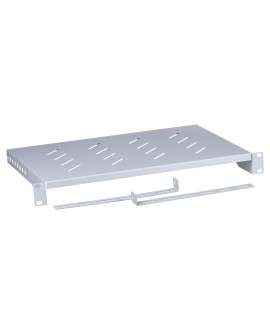 LANBERG PÓŁKA DO SZAF 19" 600MM (1U, 483X330MM) SZARA AK-1004-S