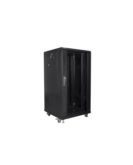 Szafa rack Lanberg FF01-6622-12B (22U 19'' 1160 mm / 600mm / 600 mm stojąca Szklane 800 kg kolor czarny)