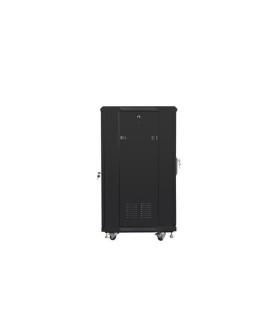 Szafa rack Lanberg FF01-6622-12B (22U 19'' 1160 mm / 600mm / 600 mm stojąca Szklane 800 kg kolor czarny)
