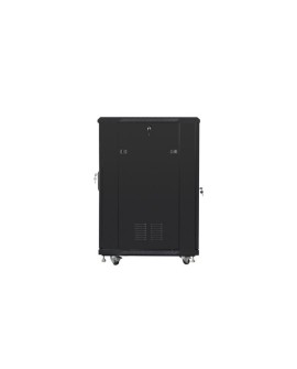 Szafa rack Lanberg FF01-6822-12B (22U 19'' 1160 mm / 600mm / 800 mm stojąca Szklane 800 kg kolor czarny)