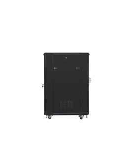 Szafa rack Lanberg FF01-6822-12B (22U 19'' 1160 mm / 600mm / 800 mm stojąca Szklane 800 kg kolor czarny)