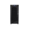 LANBERG SZAFA STOJĄCA RACK 19" 27U 600X600 DRZWI SZKLANE LCD CZARNA FF01-6627-12BL (FLAT PACK)