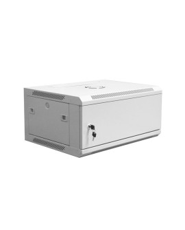 Szafa sieciowa wisząca 19" 4U rack 600x450, drzwi pełne, szary, niedzielona, złożona, 60kg