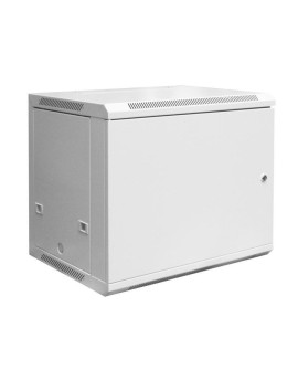 Szafa sieciowa wisząca 19" 9U rack 600x450, drzwi pełne, szary, niedzielona, złożona, 60kg