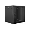 Szafa rack Lanberg WF01-6612-10B (12U 635mm / 600mm / 600 mm wisząca Szklane 19'' kolor czarny)