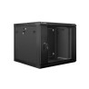 Szafa jednosekcyjna Lanberg WF01-6609-10B (9U 500mm / 600mm / 600 mm wisząca Szklane 19'' kolor czarny)
