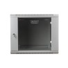 Szafa sieciowa wisząca 19" 9U rack 600x450, drzwi szyba, szary, niedzielona, niezłożona, 60kg