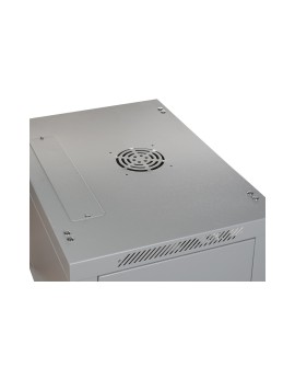 Szafa sieciowa wisząca 19" 9U rack 600x450, drzwi szyba, szary, niedzielona, niezłożona, 60kg