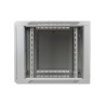Szafa sieciowa wisząca 19" 9U rack 600x450, drzwi szyba, szary, niedzielona, niezłożona, 60kg