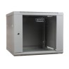 Szafa sieciowa wisząca 19" 9U rack 600x450, drzwi szyba, szary, niedzielona, niezłożona, 60kg