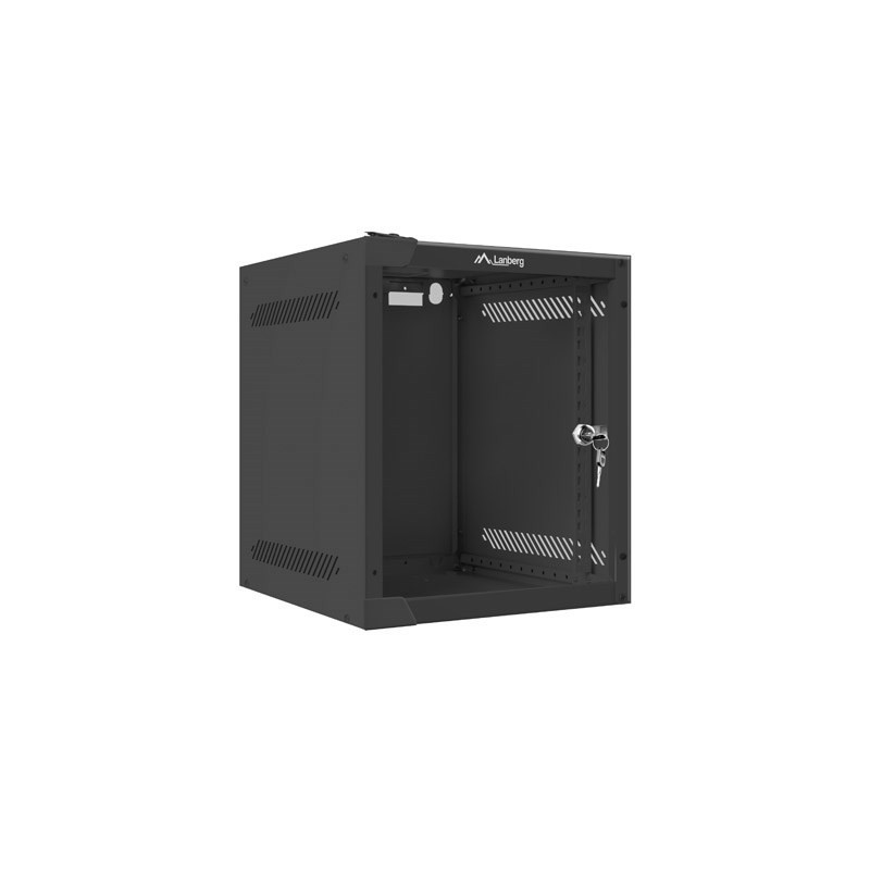 Szafa jednosekcyjna Lanberg WF10-2306-10B (6U 329mm / 280mm / 310 mm wisząca Szklane 10" kolor czarny)