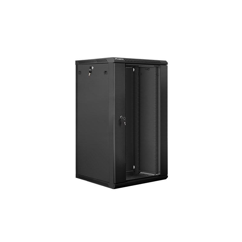 Szafa jednosekcyjna Lanberg WF01-6622-10B (22U 1080mm / 600mm / 600 mm wisząca Szklane 19'' kolor czarny)