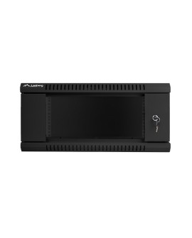 Szafa jednosekcyjna Lanberg WF01-6404-10B (4U 280mm / 600mm / 450 mm wisząca Szklane 19'' kolor czarny)