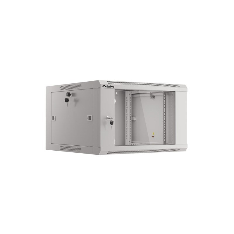 LANBERG SZAFA WISZĄCA 19" 6U 570X600 SZYBKI MONTAŻ (SZARA, FLAT PACK) WFFA-5606-10S