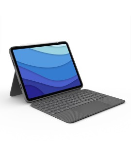 Logitech Combo Touch QWERTY Amerykański międzynarodowy Smart Connector Szary