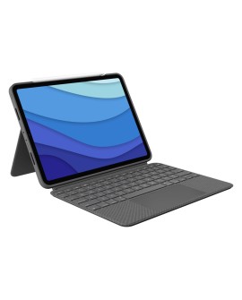 Logitech Combo Touch QWERTY Amerykański międzynarodowy Smart Connector Szary