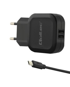 Ładowarka sieciowa Qoltec 50187 (3400 mA 17W Micro USB, USB)