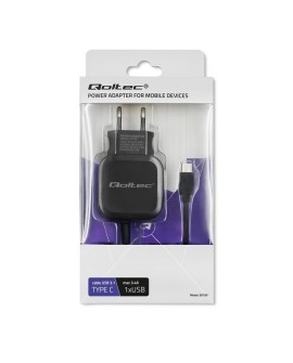 Ładowarka Qoltec 50190 (3400 mA 17W USB, USB typ C)