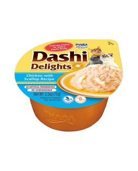 INABA Dashi Delights Kurczak Przegrzebki - Przysmak dla kotów - 70g