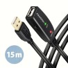 Axagon ADR-215 USB 2.0 A-M - A-F active extension/repeater cable 15m - Kabel - Digital/Daten kabel USB USB A Czarny