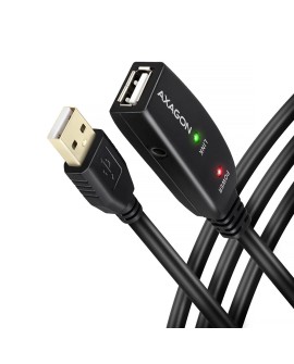 Axagon ADR-215 USB 2.0 A-M - A-F active extension/repeater cable 15m - Kabel - Digital/Daten kabel USB USB A Czarny