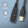 Axagon ADR-215 USB 2.0 A-M - A-F active extension/repeater cable 15m - Kabel - Digital/Daten kabel USB USB A Czarny