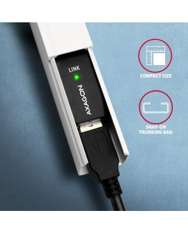 Axagon ADR-215 USB 2.0 A-M - A-F active extension/repeater cable 15m - Kabel - Digital/Daten kabel USB USB A Czarny