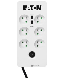 Listwa przeciwprzepięciowa EATON PB6UF (6 x UTE 10 A kolor biały)