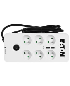 Listwa przeciwprzepięciowa EATON PB6UF (6 x UTE 10 A kolor biały)