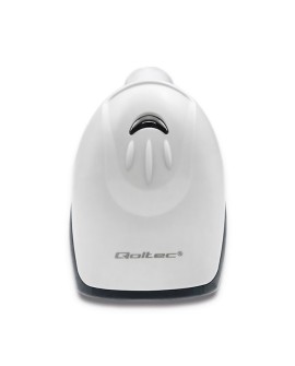 Qoltec 50865 Czytnik kodów kreskowych 1D | CCD | USB | Biały